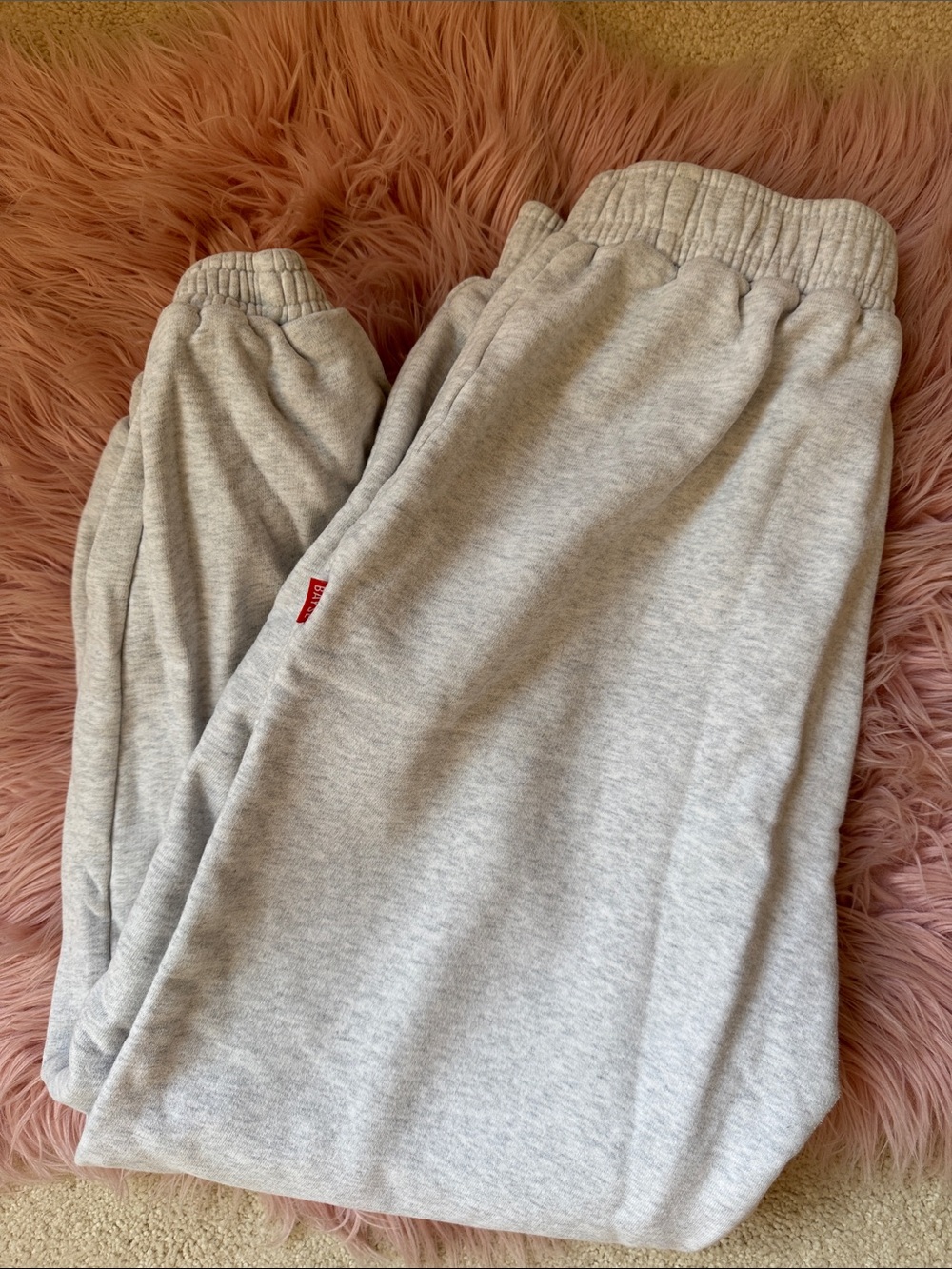 Bayse 100% cotton light gray jogger sweatpants size medium